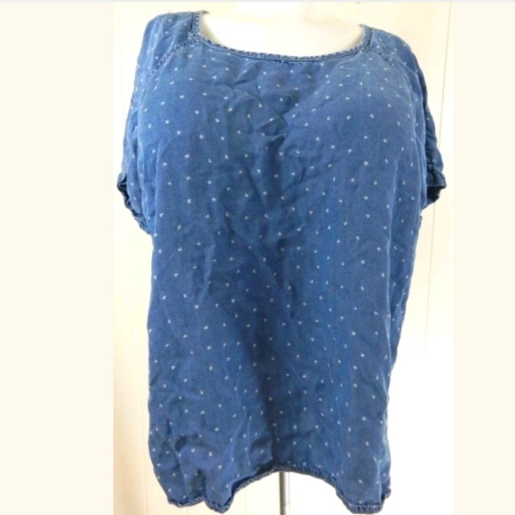 Forever 21 Plus Open Back Chambray Top - Picture 4 of 4